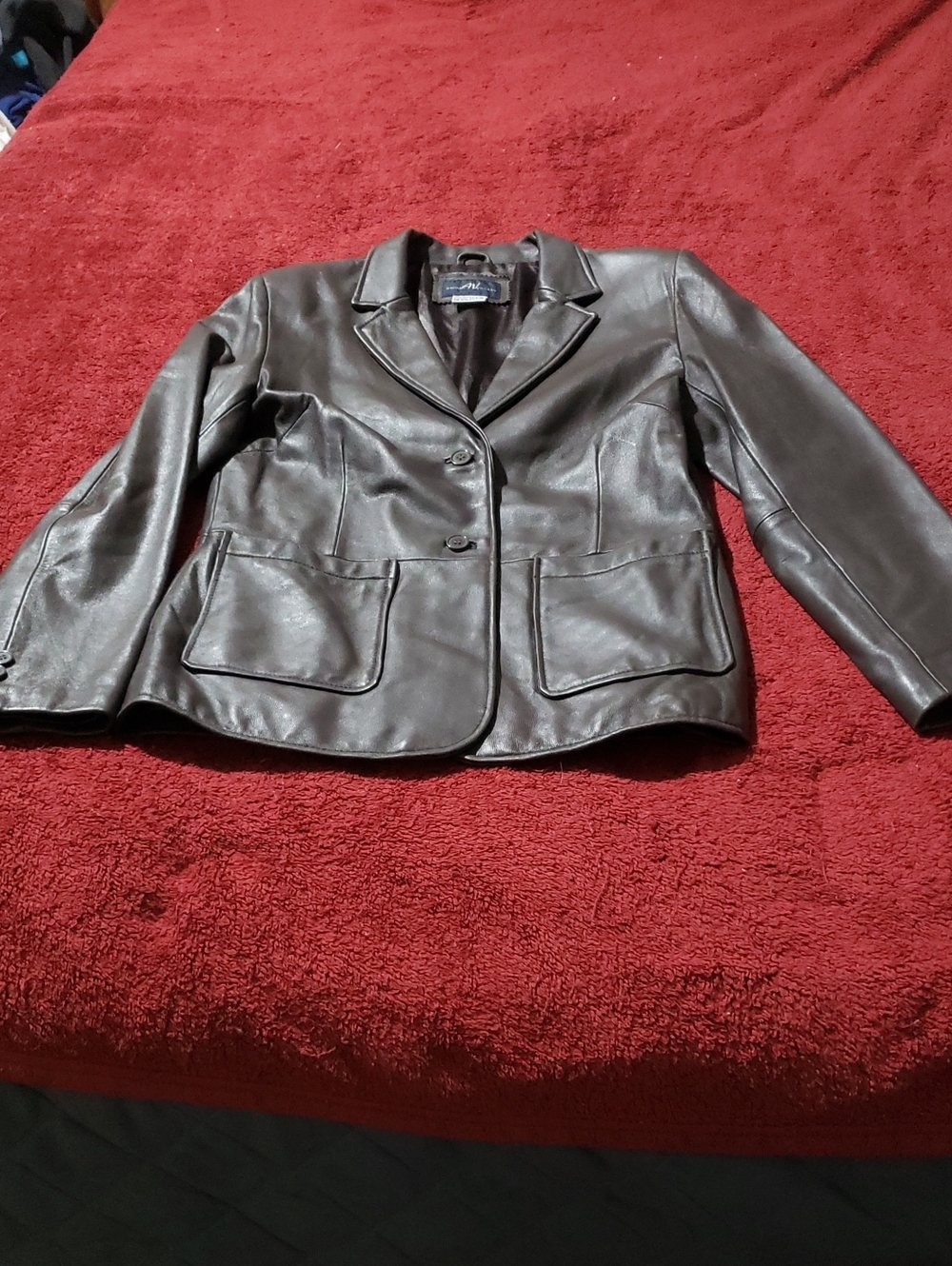 Wilsons Leather Brown Notch-Lapel Leather Jacket